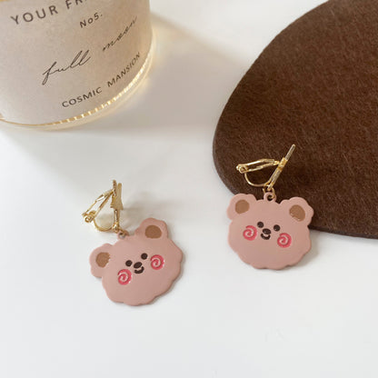 Bow-knot Earrings Small Rabbit Cute Ear Clips-Jewearrings