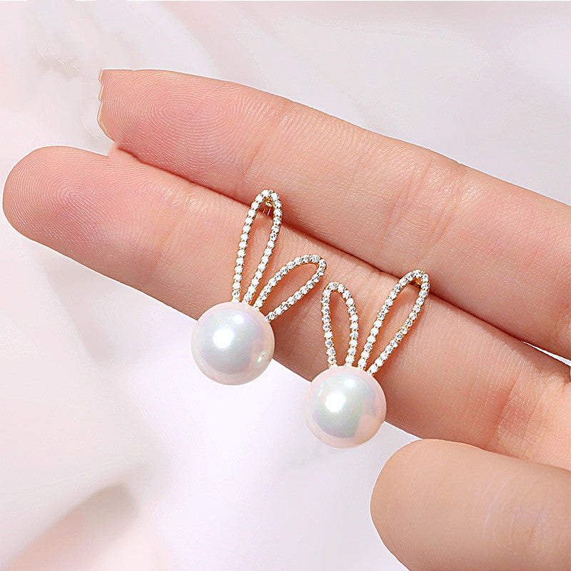 Pearl Earrings Women's Light Luxury Niche Design High-end Sense Of Temperament Earrings-Jewearrings