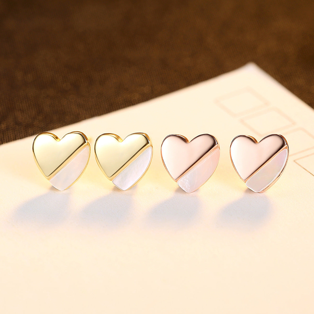 S925 Sterling Silver Simple Love Heart-shaped Earrings-Jewearrings