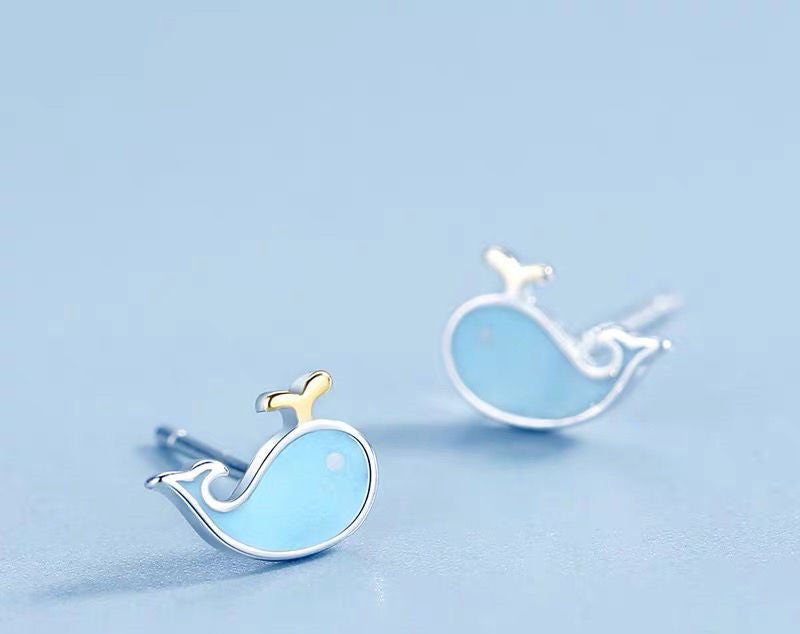 Cute Children's Petite Bunny Earrings In Sterling Silver-Jewearrings