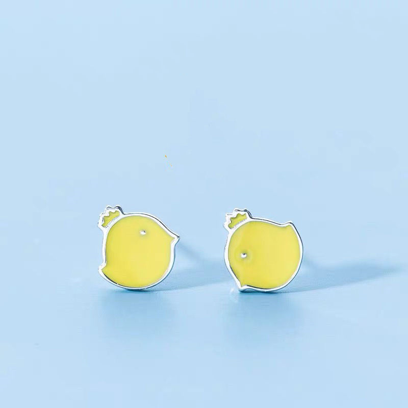 Cute Children's Petite Bunny Earrings In Sterling Silver-Jewearrings