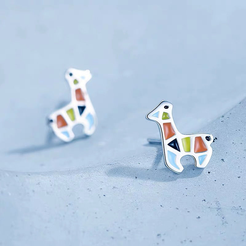 Cute Children's Petite Bunny Earrings In Sterling Silver-Jewearrings