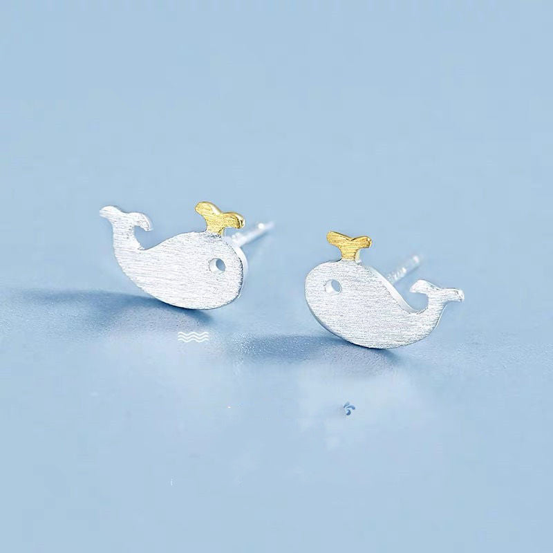 Cute Children's Petite Bunny Earrings In Sterling Silver-Jewearrings