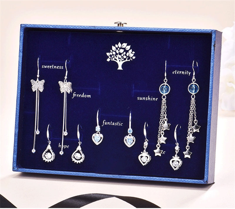 Earring Set Fairy Earrings Female Sterling Silver Pin-Jewearrings