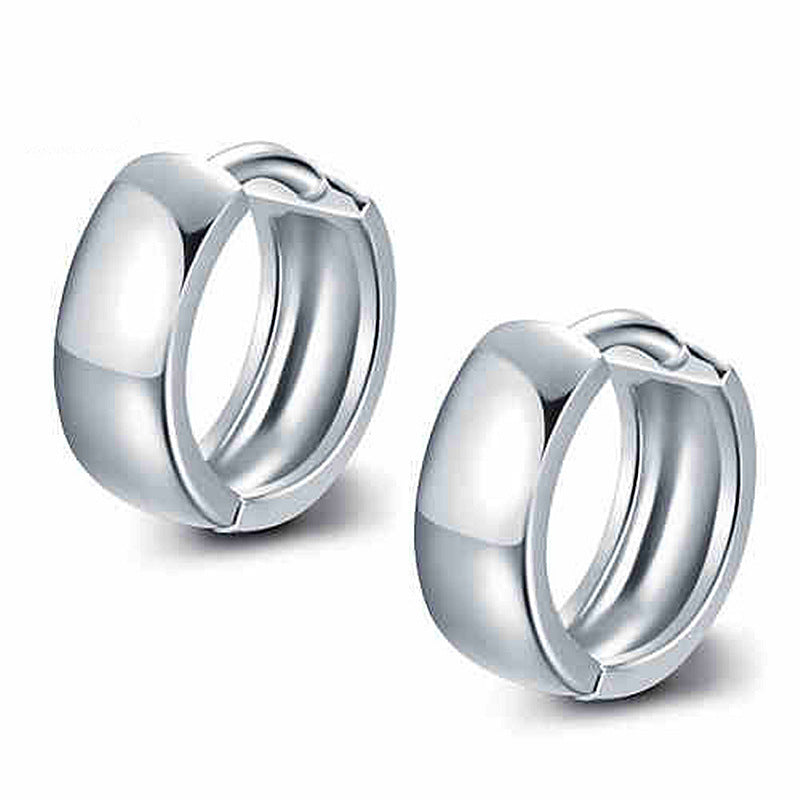 S925 Sterling Silver Jewelry Glossy Earrings-Jewearrings