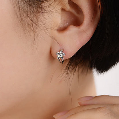 S925 Sterling Silver Plum Blossom Earrings Korean-Jewearrings