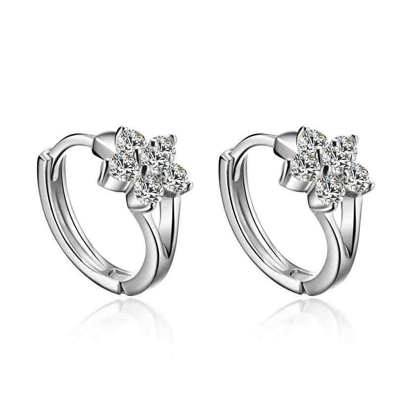 S925 Sterling Silver Plum Blossom Earrings Korean-Jewearrings