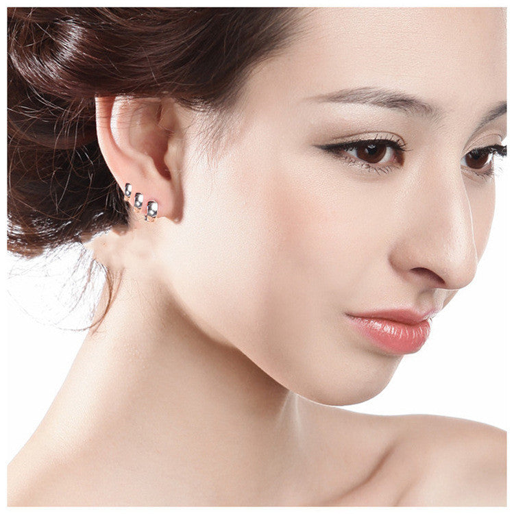 S925 Sterling Silver Jewelry Glossy Earrings-Jewearrings