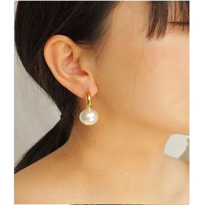 Simple fashion pearl ear stud earrings-Jewearrings