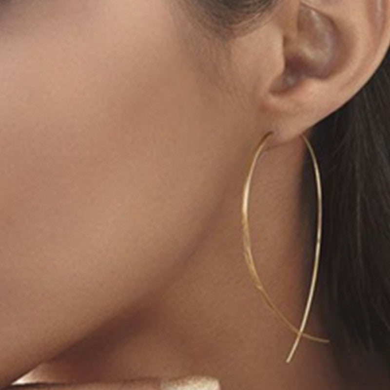 New Fashion Dangle Hanging Long Drop Earrings Ear Line For Women Simple Snake Chain Tassel Jewelry-Jewearrings