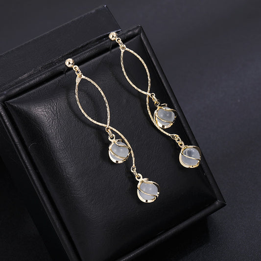 Opal high-end earrings-Jewearrings