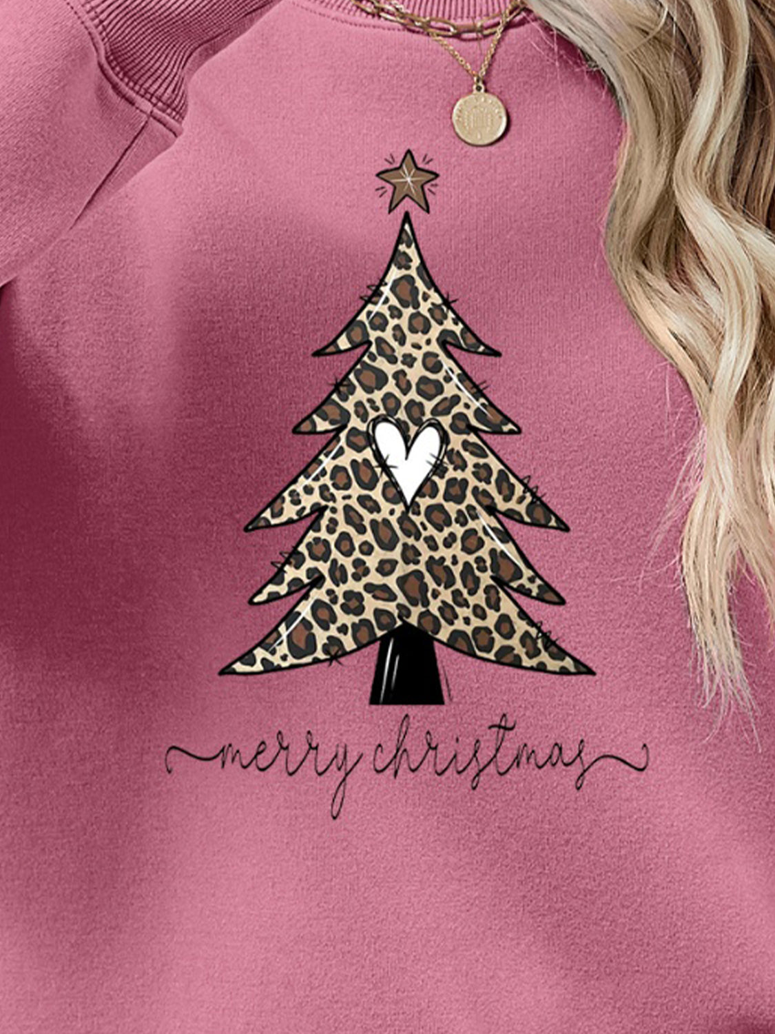 Christmas Tree Graphic Long Sleeve Sweatshirt-Jewearrings