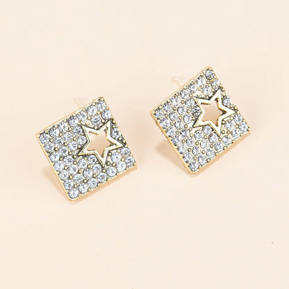 New Jewelry Wholesale Retro Golden Geometric Stud Earrings-Jewearrings