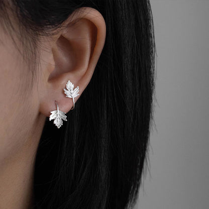 S925 Sterling Silver Retro Hong Kong Style Earrings-Jewearrings