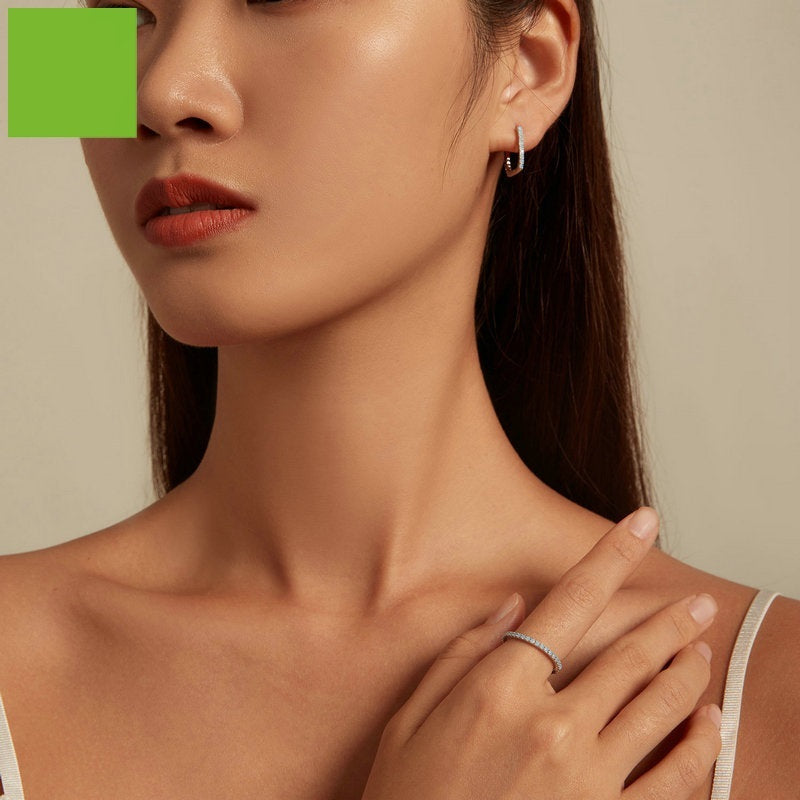 Minimalist Geometry Opal Earrings Ring Set-Jewearrings