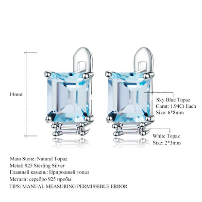 Affordable Luxury Fashion Simple And Natural Topaz Stud Earrings-Jewearrings