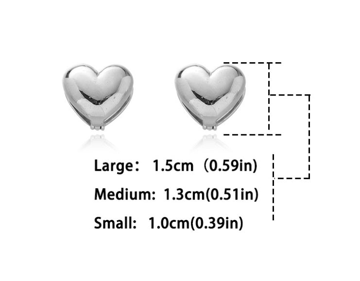 Three-dimensional Love Ear Clip Female Fashion Sweet Personalized Earrings-Jewearrings