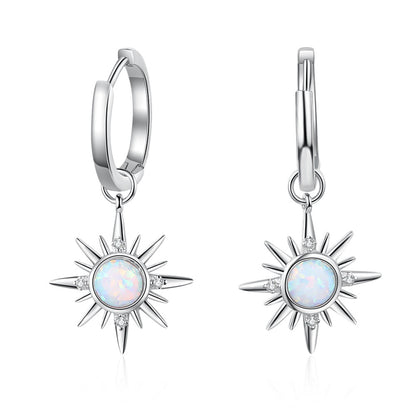 European And American Graceful And Fashionable Opal S925 Silver Earrings-Jewearrings