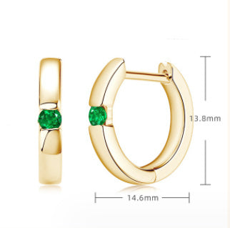 Women's Fashionable All-match Emerald Earrings-Jewearrings