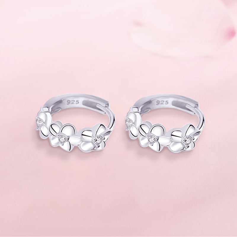 Sterling Silver Female Earrings New Trendy Simple Temperament-Jewearrings