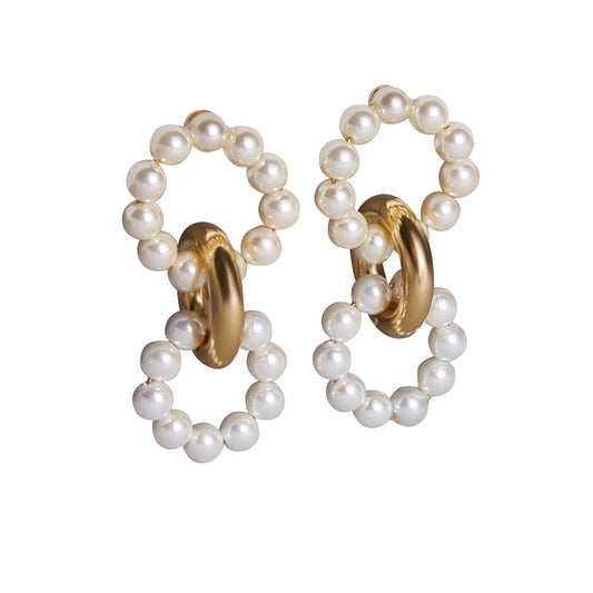 Pearl mosquito coil earrings-Jewearrings