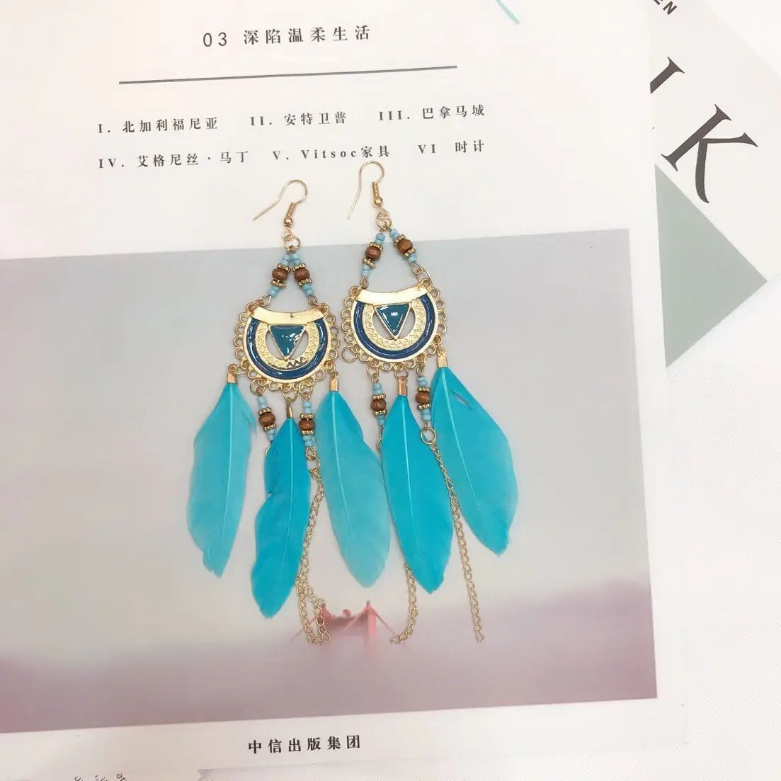 Feather earrings-Jewearrings