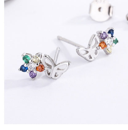 Pure Silver Jewelry Butterfly Earrings Factory Direct Supply-Jewearrings