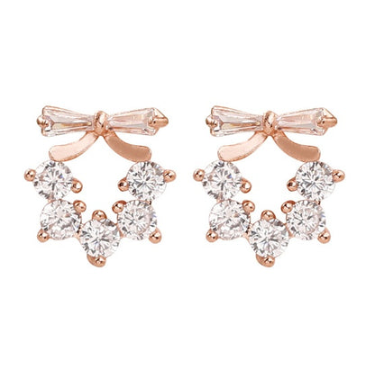 Sterling silver bow earrings-Jewearrings