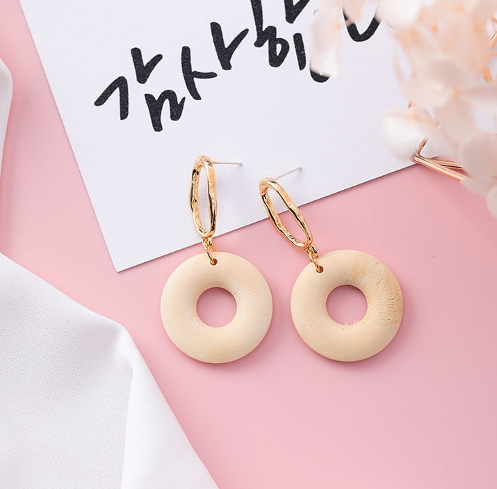 925 silver needle temperament personality retro flower circle earrings female-Jewearrings