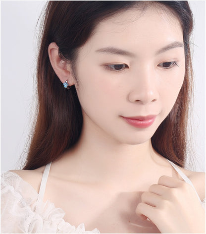 Cute Bear Claw Ear Clip Simple Zircon Earrings-Jewearrings