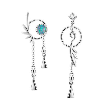 Temperament Silver Needle Retro Country Style Stud Earrings-Jewearrings