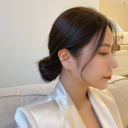 Korean Pearl Earbone Clip Earrings One Cold Wind High-end Ring Without Ear-Jewearrings