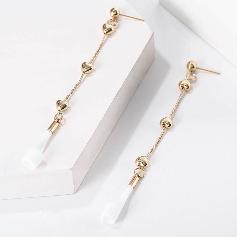 Compatible with Apple, Airpods anti loss series peach chain ear clip various Earrings-Jewearrings