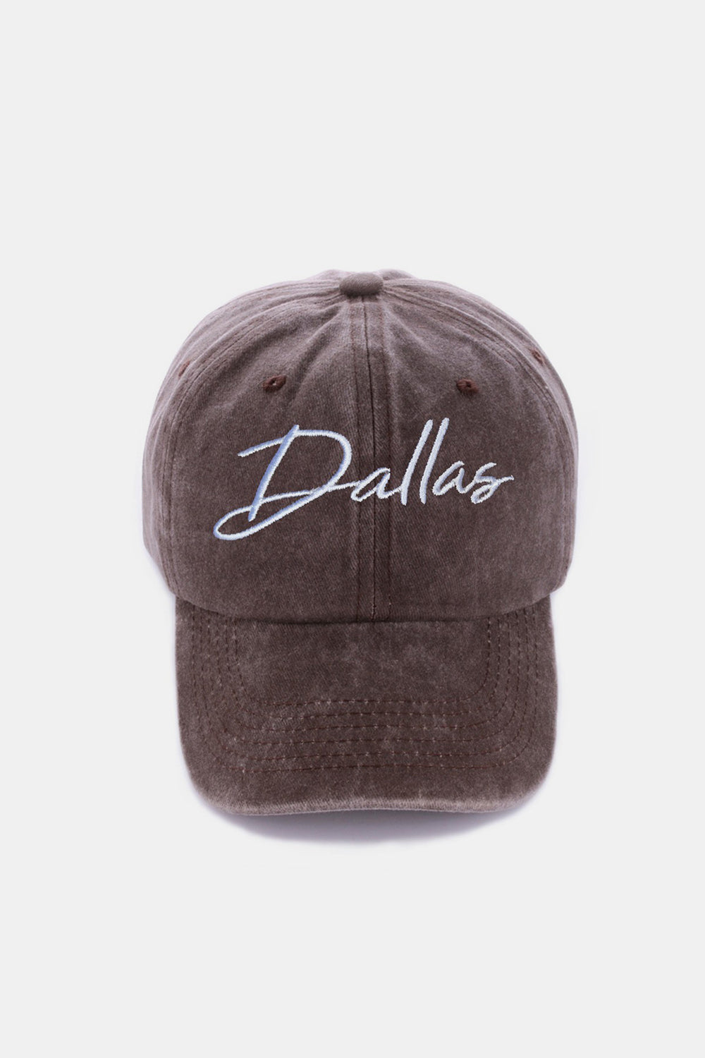 Zenana Washed DALLAS Embroidered Baseball Cap-Jewearrings