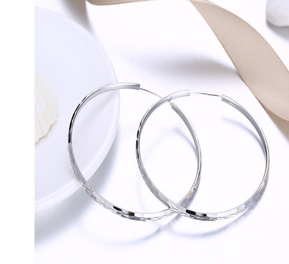 Silver Hoop Earrings-Jewearrings