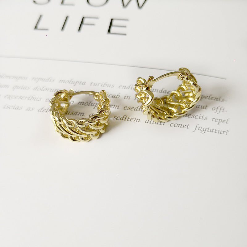 Temperament ear hoop earrings-Jewearrings