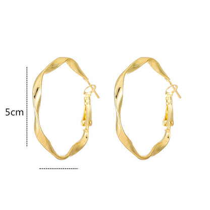 Metal hoop earrings-Jewearrings