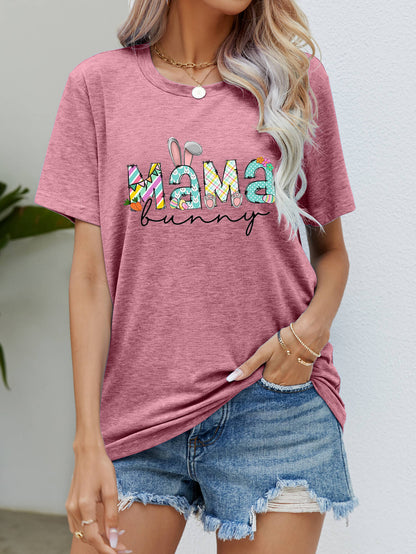 MAMA BUNNY Easter Graphic Tee-Jewearrings