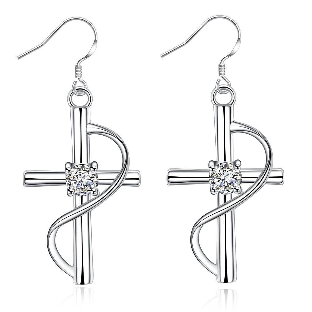 Crystal Cross Earrings-Jewearrings