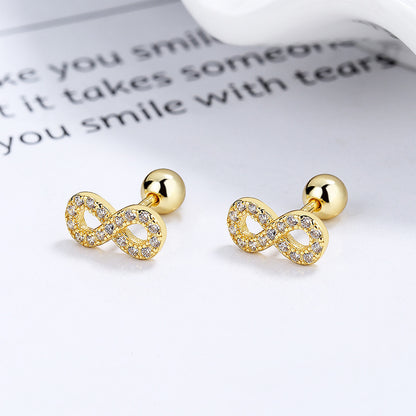 925 Sterling Silver 8 Thread Stud Earrings For Women-Jewearrings