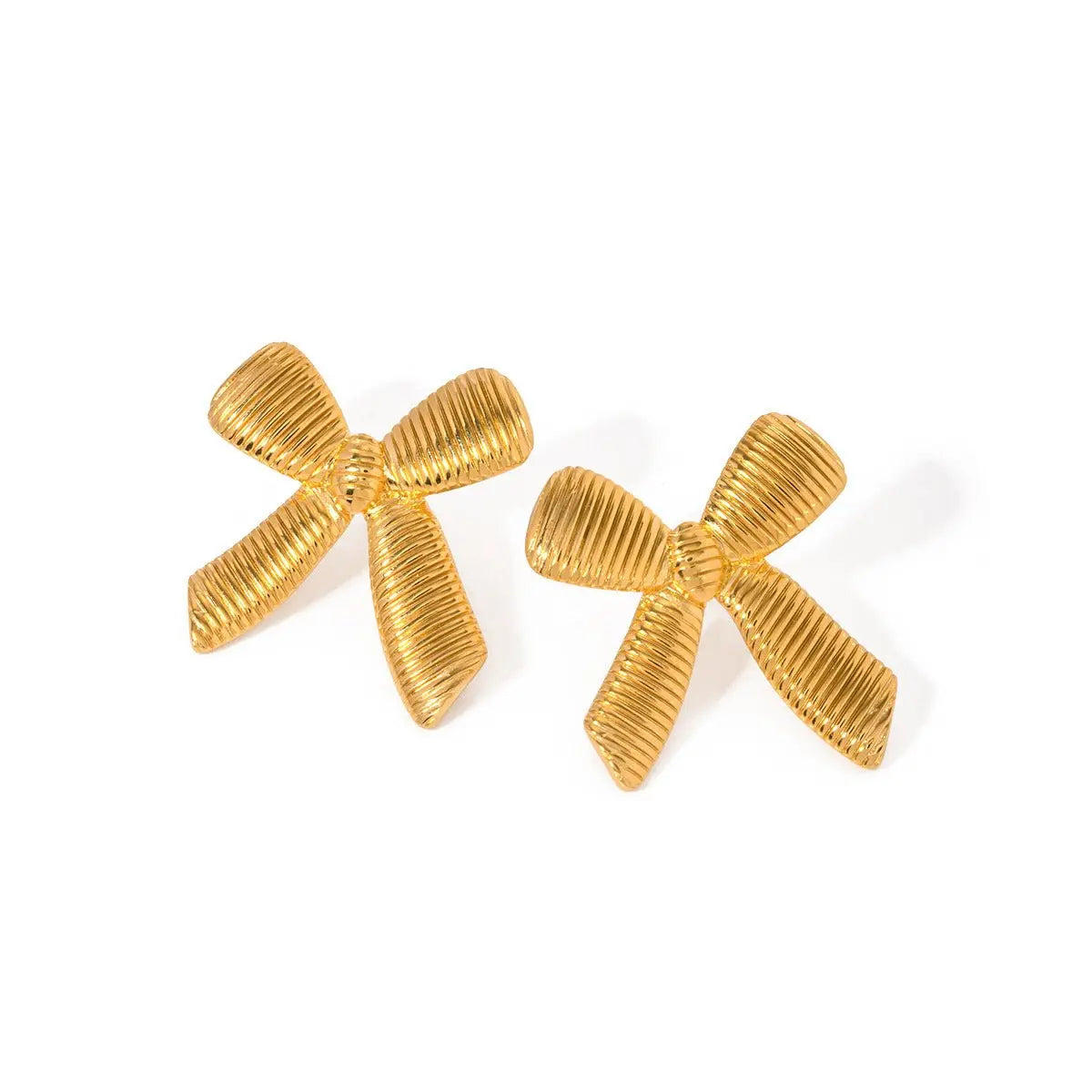 18K Gold Bow Earrings | Classic & Elegant Look-Jewearrings