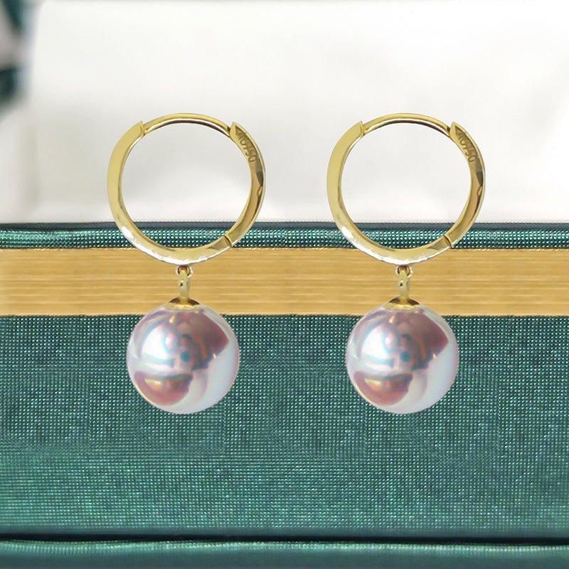 18K Gold Freshwater Pearl Earrings AU750-Jewearrings