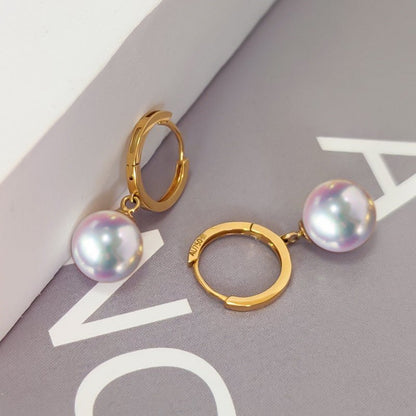 18K Gold Freshwater Pearl Earrings AU750-Jewearrings