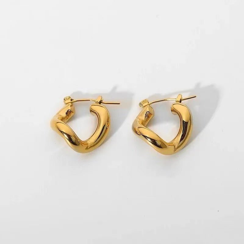 18k Gold-plated Bare Geometric Women's Earrings-Jewearrings