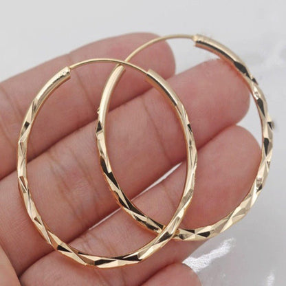 18k gold plated hoop earrings-Jewearrings