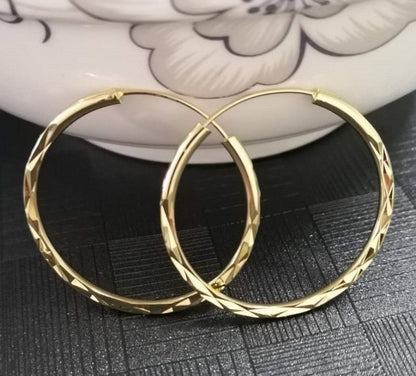 18k gold plated hoop earrings-Jewearrings