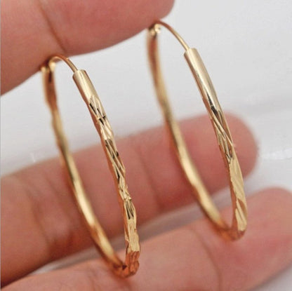 18k gold plated hoop earrings-Jewearrings