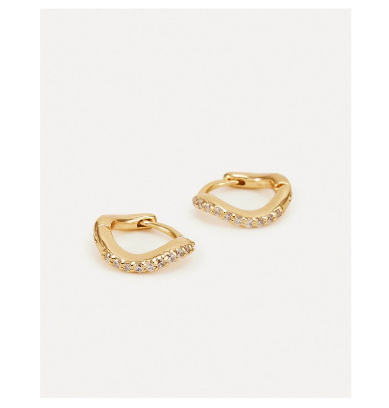 18K Gold-plated Sterling Silver Earrings With A Niche Design-Jewearrings