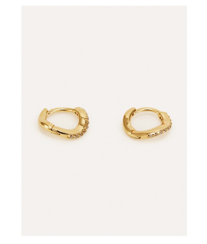 18K Gold-plated Sterling Silver Earrings With A Niche Design-Jewearrings