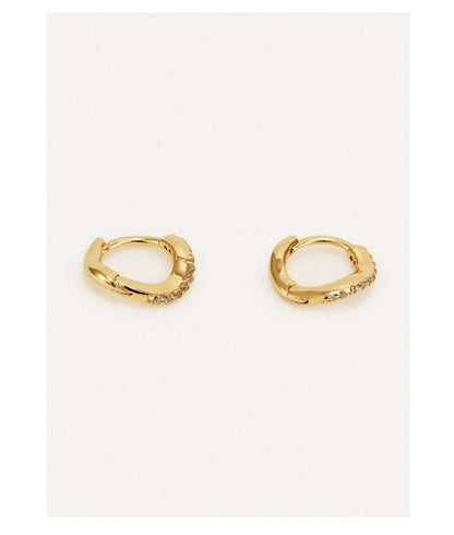 18K Gold-plated Sterling Silver Earrings With A Niche Design-Jewearrings